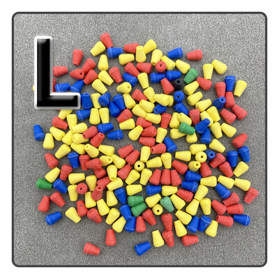 50 komada Mekana guma u boji za pecanje na kamenu Grah protiv sudara Abo Float Line Hole Buffer Protection Bean Ribolovni pribor