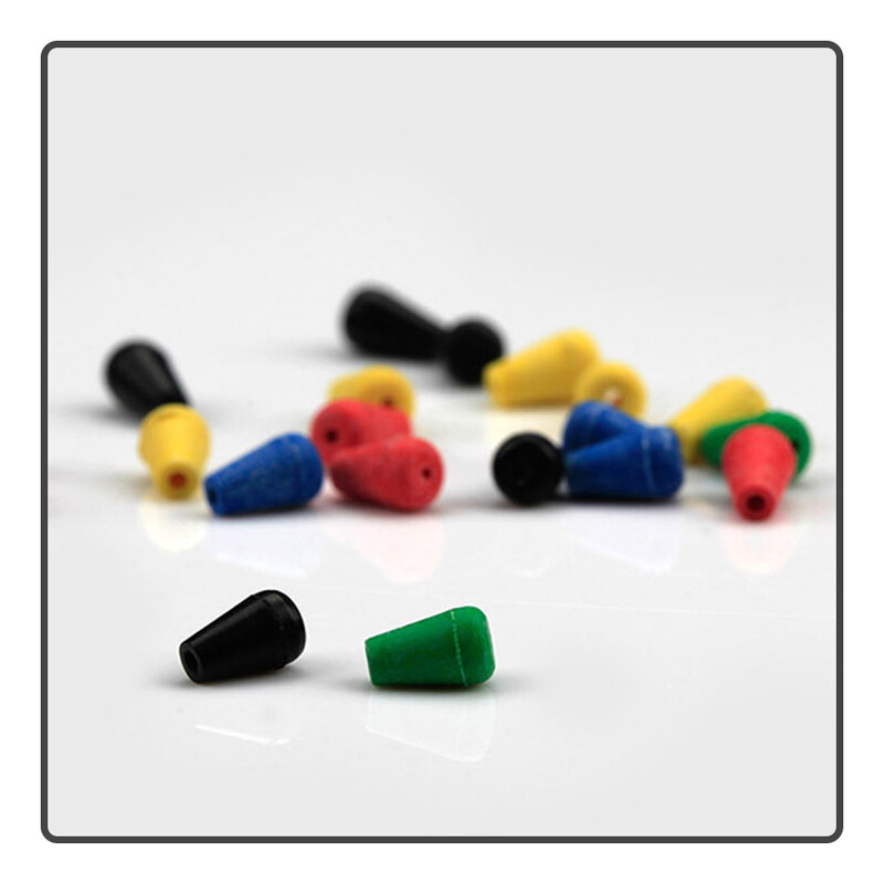 50 komada Mekana guma u boji za pecanje na kamenu Grah protiv sudara Abo Float Line Hole Buffer Protection Bean Ribolovni pribor