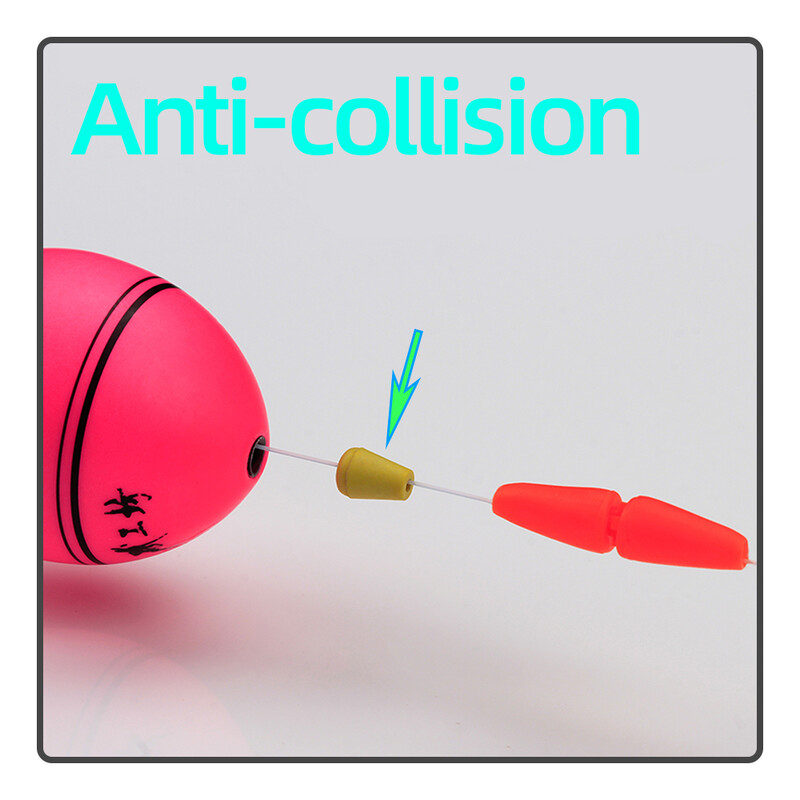 50 komada Mekana guma u boji za pecanje na kamenu Grah protiv sudara Abo Float Line Hole Buffer Protection Bean Ribolovni pribor