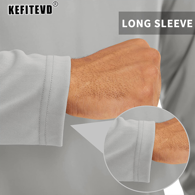 KEFITEVD UPF 50+ Majice dugih rukava Muške majice s 1/4 patentnim zatvaračem Planinarske majice s UV zaštitom Surfanje na otvorenom Ribolov Majice Pulover Top