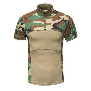 Summer Men Camo Tactical Shirt Combat Military Quick Dry Camping Αναρρίχηση Πεζοπορία Κυνήγι Άνδρας Ρούχα ψαρέματος