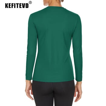 KEFITEVD UPF 50+ Γυναικεία μακρυμάνικα μπλουζάκια UV Sun Protection Outdoor Sport T-shirts Moisture Wicking Camping T-Shirts Tee