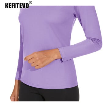 KEFITEVD UPF 50+ Γυναικεία μακρυμάνικα μπλουζάκια UV Sun Protection Outdoor Sport T-shirts Moisture Wicking Camping T-Shirts Tee