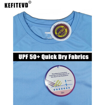 KEFITEVD Summer UPF 50+ Мъжки тениски с дълъг ръкав Защита от UV UV лъчи Бързосъхнещи Туристически ризи Тениски за риболов Основни тениски Мъжки