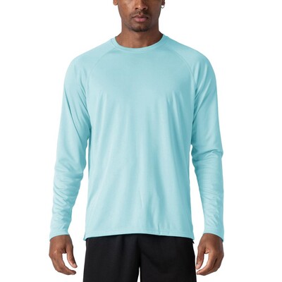 KEFITEVD Ljeto UPF 50+ Muške majice dugih rukava Zaštita od UV zračenja Brzosušeće majice za planinarenje Majice za ribolov Basic Top majice Muške