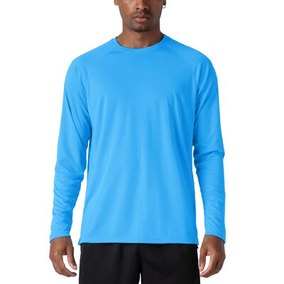 KEFITEVD Ljeto UPF 50+ Muške majice dugih rukava Zaštita od UV zračenja Brzosušeće majice za planinarenje Majice za ribolov Basic Top majice Muške