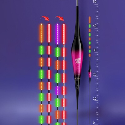 1 KOM. Pametni Led plovak za ribolov Visoko osjetljiva plutača za podsjetnik Gravitacijski senzor Svjetleći električni plovak za noćni ribolov s dugim repom