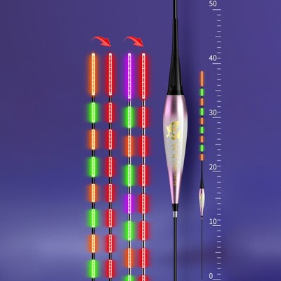 1 KOM. Pametni Led plovak za ribolov Visoko osjetljiva plutača za podsjetnik Gravitacijski senzor Svjetleći električni plovak za noćni ribolov s dugim repom