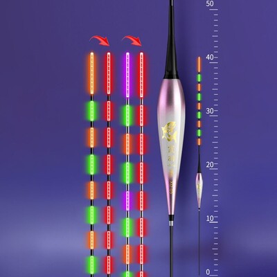 1 KOM. Pametni Led plovak za ribolov Visoko osjetljiva plutača za podsjetnik Gravitacijski senzor Svjetleći električni plovak za noćni ribolov s dugim repom