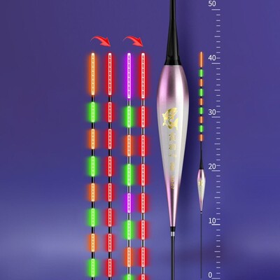 1 KOM. Pametni Led plovak za ribolov Visoko osjetljiva plutača za podsjetnik Gravitacijski senzor Svjetleći električni plovak za noćni ribolov s dugim repom