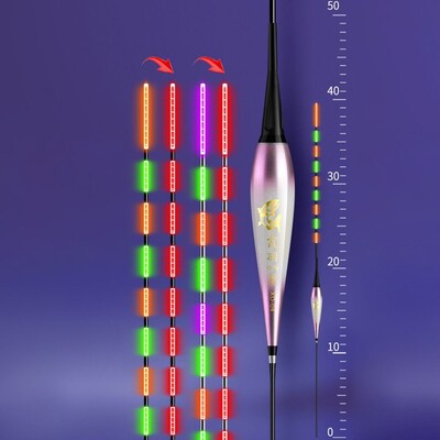 1 KOM. Pametni Led plovak za ribolov Visoko osjetljiva plutača za podsjetnik Gravitacijski senzor Svjetleći električni plovak za noćni ribolov s dugim repom