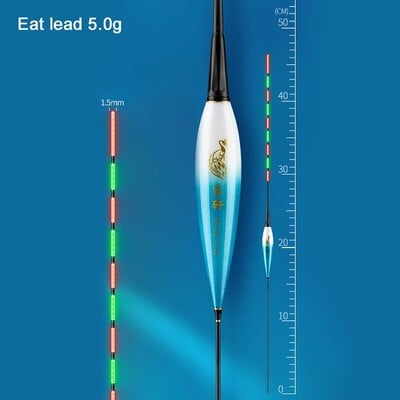 1 KOM. Pametni Led plovak za ribolov Visoko osjetljiva plutača za podsjetnik Gravitacijski senzor Svjetleći električni plovak za noćni ribolov s dugim repom