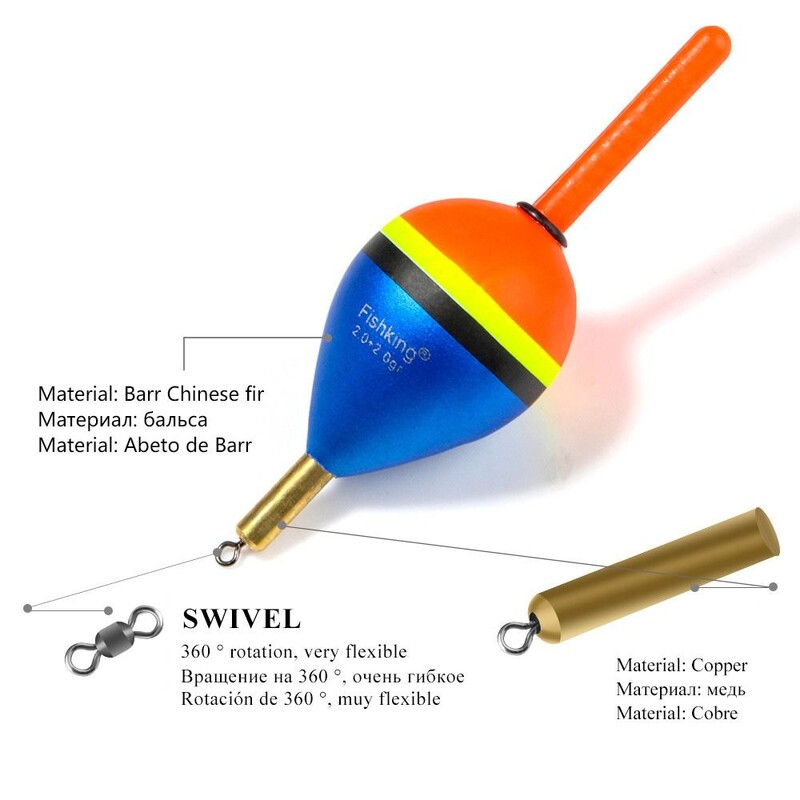 1 buc. plutitor de brad Barguzinsky 2.0+2.0gr/5.0+3.0gr plutitor de pescuit din cupru geamandură verticală dispozitiv de pescuit plutitor de pescuit
