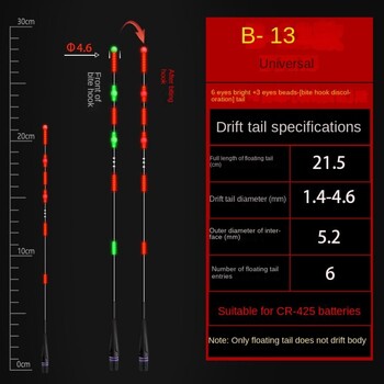 1 бр. Супер ярки нощни LED риболовни плувки Smart Gravity Induction Electronic Tail Drift Float Top Luminous Sensitive Floats Buoy