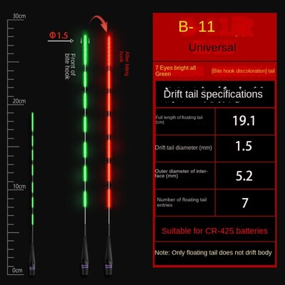 1ks super jasné nočné LED rybárske plaváky inteligentná gravitačná indukcia elektronický chvostový drift plavák vrchný svetelný citlivý plavák bója
