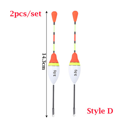 2 ks 4,5/3/2,5/1,2/0,8/0,6 g Sada rybárskych plavákov Bóje Bobber Rybárske svetlo Tyč Plavák Kapor Fluctuate Mix Veľkosť Rybárske plaváky Bóje