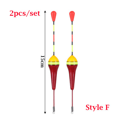 2 ks 4,5/3/2,5/1,2/0,8/0,6 g Sada rybárskych plavákov Bóje Bobber Rybárske svetlo Tyč Plavák Kapor Fluctuate Mix Veľkosť Rybárske plaváky Bóje
