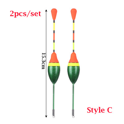 2 ks 4,5/3/2,5/1,2/0,8/0,6 g Sada rybárskych plavákov Bóje Bobber Rybárske svetlo Tyč Plavák Kapor Fluctuate Mix Veľkosť Rybárske plaváky Bóje
