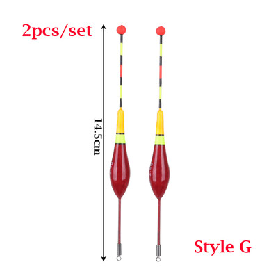 2 ks 4,5/3/2,5/1,2/0,8/0,6 g Sada rybárskych plavákov Bóje Bobber Rybárske svetlo Tyč Plavák Kapor Fluctuate Mix Veľkosť Rybárske plaváky Bóje