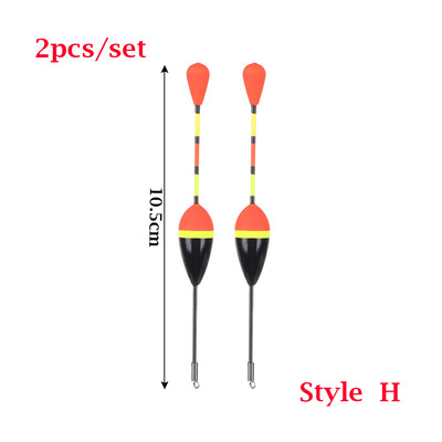 2 ks 4,5/3/2,5/1,2/0,8/0,6 g Sada rybárskych plavákov Bóje Bobber Rybárske svetlo Tyč Plavák Kapor Fluctuate Mix Veľkosť Rybárske plaváky Bóje