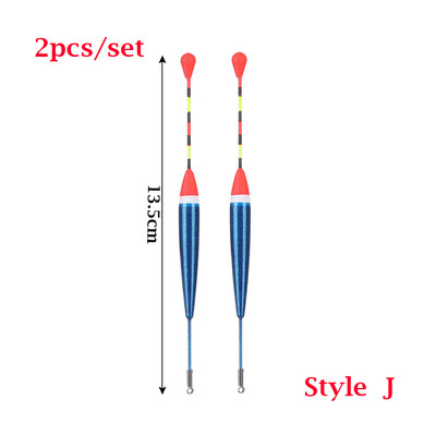 2 ks 4,5/3/2,5/1,2/0,8/0,6 g Sada rybárskych plavákov Bóje Bobber Rybárske svetlo Tyč Plavák Kapor Fluctuate Mix Veľkosť Rybárske plaváky Bóje