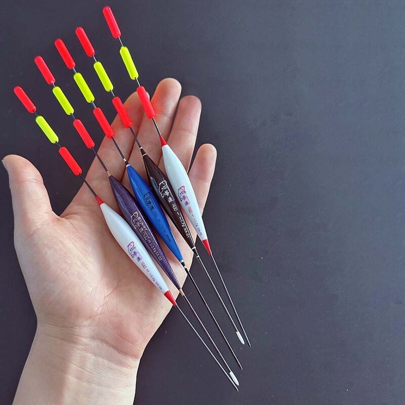 Нов индикатор за риболовна плувка с три мрежи Привличаща вниманието лека плувка Високочувствителна дебела опашка Плувки за скален риболов Риболов на лед