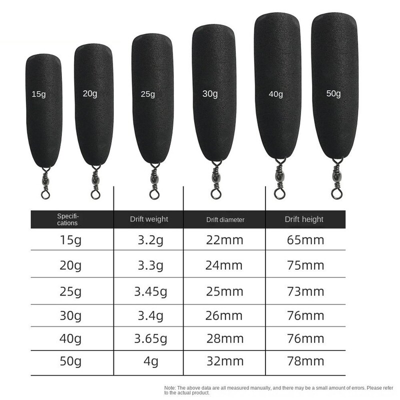 10kom crni EVA plovak za pecanje Novi ribolov na stijenama Plovci za morski ribolov Dvostruka namjena 15-50g plutača pribor za morski ribolov