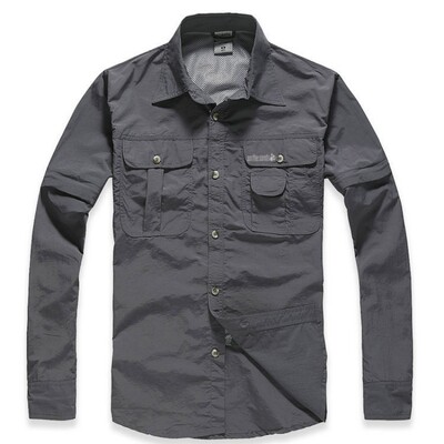 Muška košulja kratkih rukava Planinarenje Kampiranje Prozračna brzo sušeća UV zaštita Čvrsta konvertibilna bluza dugih rukava za penjanje i ribolov