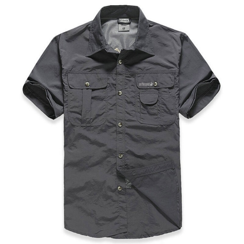 Muška košulja kratkih rukava Planinarenje Kampiranje Prozračna brzo sušeća UV zaštita Čvrsta konvertibilna bluza dugih rukava za penjanje i ribolov