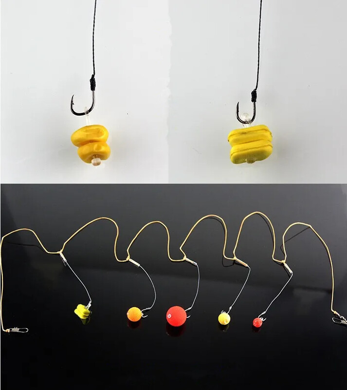 120Pcs/5Sheet Carp Fishing Hair Rig Fishing Bait Stop Pop Up Rig Stoppers Clear Color Boilie Inserts Ribolovni Alati