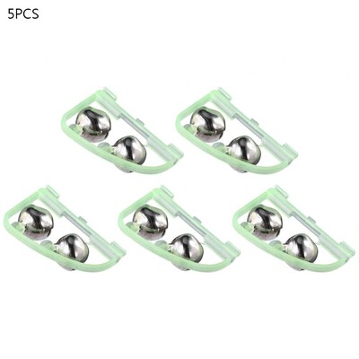 ABS zelené 5 ks/lot rybárske signalizátory na udicu zvonček na udicu svorka na hrot zvončeka krúžok rybárske príslušenstvo vonkajšie náradie