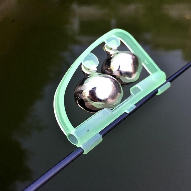 ABS zelené 5 ks/lot rybárske signalizátory na udicu zvonček na udicu svorka na hrot zvončeka krúžok rybárske príslušenstvo vonkajšie náradie