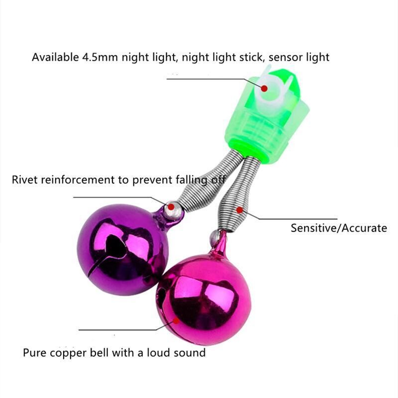 10/5/3/1PC Alarmi za pecanje u boji, štap za pecanje, zvono, stezaljka, vrh, klip, zvona, prsten, ABS pribor za ribolov, metalna zvona na otvorenom