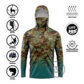 RT Mask Hoodies Majice Prikladne za Ribolov Lov Penjanje Kampiranje Planinarenje Na otvorenom Zaštita od sunca Prozračna odjeća #4