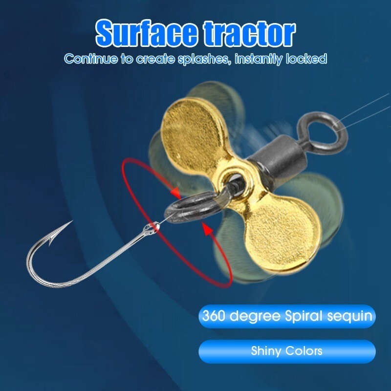 10/20Pcs Plug Casting Fly Propeller Spin Spinnerbait Topwater Ribolov Mamac Noževi od nehrđajućeg čelika Custom Spinnerbait Prop Fishing