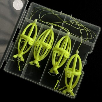 4 τεμάχια/παρτίδα Explosion Fishing Hook Fishing Lure Bait Trap Feeder Cage Sharp Double Hook