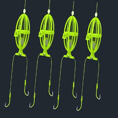 4 τεμάχια/παρτίδα Explosion Fishing Hook Fishing Lure Bait Trap Feeder Cage Sharp Double Hook