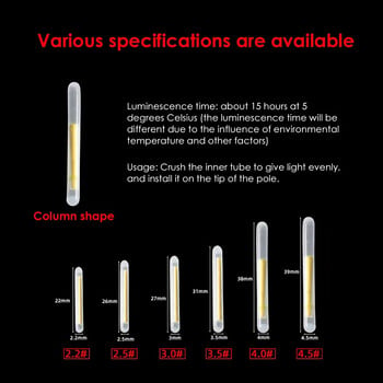 50 τμχ Firefly Fluorescent Rod Light Fishing Floating Rod Light Dark Luminous Rod Outdoor Fishing Fluorescent Rod Light