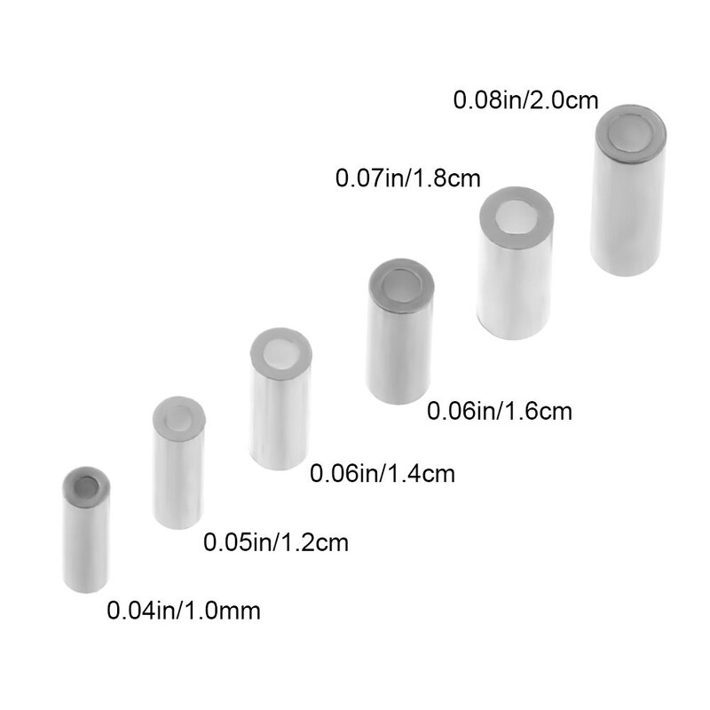 Nešiojama jungtis Aukštos kokybės apvalios aliuminio linijos užspaudimo rankovės Žvejybos vielos vamzdis, viena aliuminio užspaudžiama rankovė