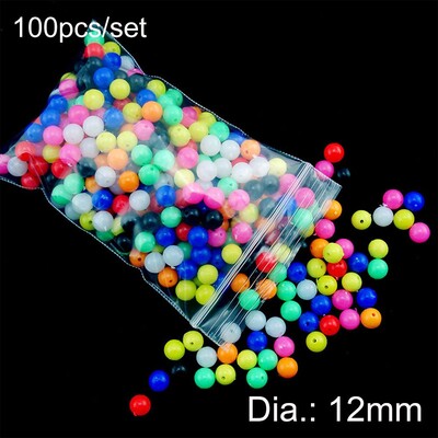 100 τμχ Νέα πώματα μικτού χρώματος PE Πλαστικά Ψάρεμα Σταυρωτές Χάντρες Τρυπάνι Διπλοί Πλοοί Πέρλες Μπάλες