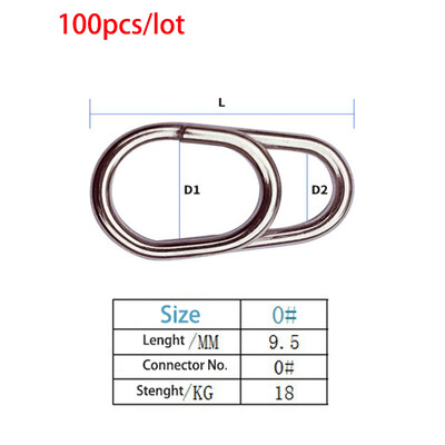 50/100 τμχ Δαχτυλίδι ψαρέματος από ανοξείδωτο χάλυβα Ocean Snap Split Rings High Quality Strengthen Lure Connecting Ring Fishing Accessories