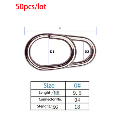 50/100 τμχ Δαχτυλίδι ψαρέματος από ανοξείδωτο χάλυβα Ocean Snap Split Rings High Quality Strengthen Lure Connecting Ring Fishing Accessories
