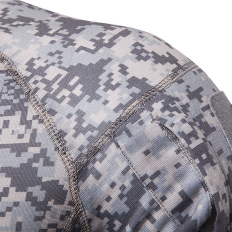 Muška vojna majica kratkih rukava za vanjske aktivnosti Elastična kamuflažna taktička majica s dugim rukavima Muška odjeća s džepovima na patentni zatvarač