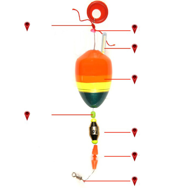 100 komada poluokruglih čepova za morski ribolov Plutajući pribor Pribor Alati