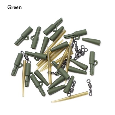 40 komada pribora za pecanje šarana, kopča za olovu, brza izmjena, okretni rep, gumeni rukavi protiv zapetljanja, oprema za šarana, grubi ribolovni pribor