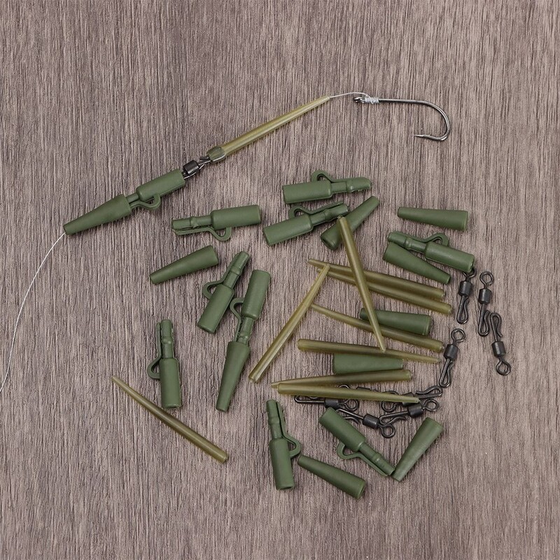 40 komada pribora za pecanje šarana, kopča za olovu, brza izmjena, okretni rep, gumeni rukavi protiv zapetljanja, oprema za šarana, grubi ribolovni pribor