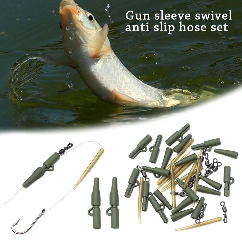 40 komada pribora za pecanje šarana, kopča za olovu, brza izmjena, okretni rep, gumeni rukavi protiv zapetljanja, oprema za šarana, grubi ribolovni pribor