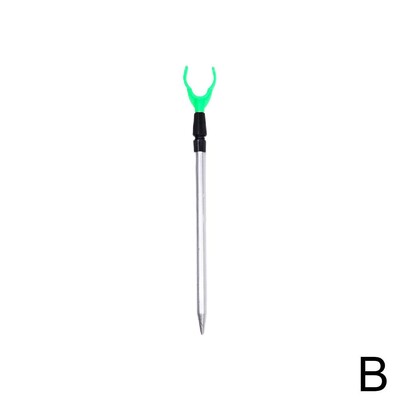 Kovový držiak na rybársky prút, nastaviteľný, jednoduchý rybársky držiak, pevná vložka do zeme, prút typu Y, ultra krátky, prenosný rybársky článok