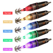 LED mamac za ribolov lignji Vodootporni mamac za privlačenje sipa Svjetlosni mamac Dvostruka udica Lampa za noćni ribolov Udica za slatku morsku vodu