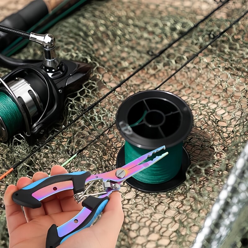 1 kom višenamjenskih ribarskih kliješta, rezač strune od nehrđajućeg čelika, prijenosni otvarač za prsten, alat za pecanje
